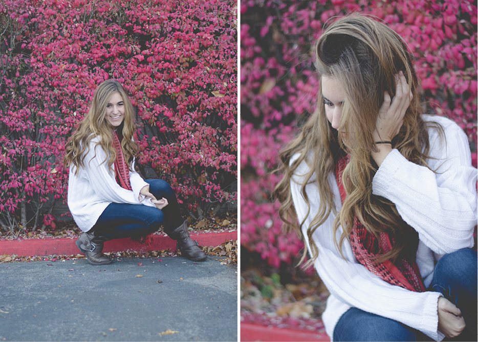 provo cozy autumn sweater photo shoot