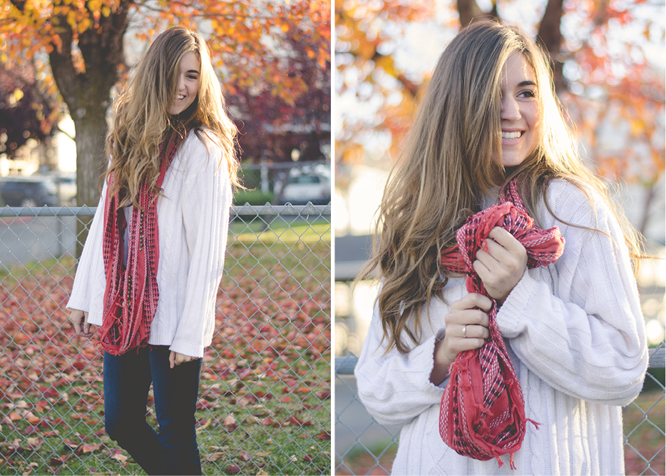 provo cozy autumn sweater photo shoot