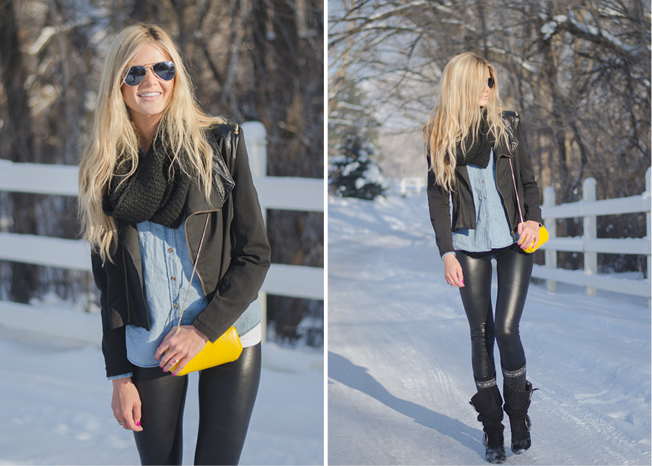 barefoot blonde winter fashion