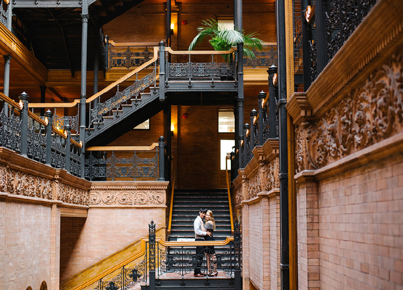 Bradbury Building Engagement Photos10