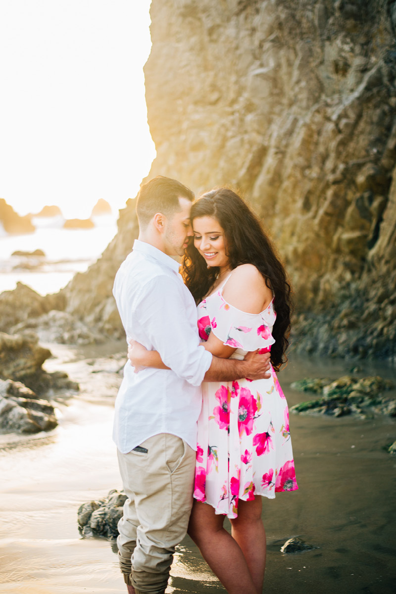 Malibu Beach Engagement Photos