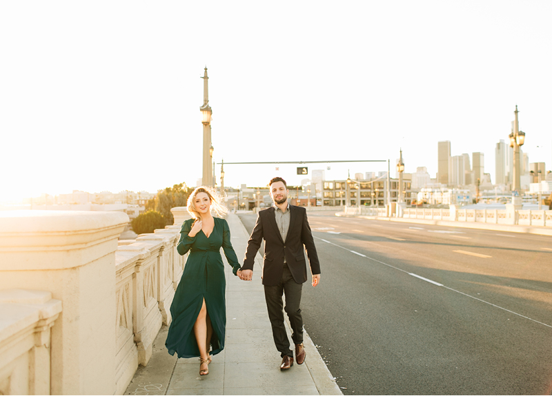 Downtown Los Angeles Bridge Engagements Photos