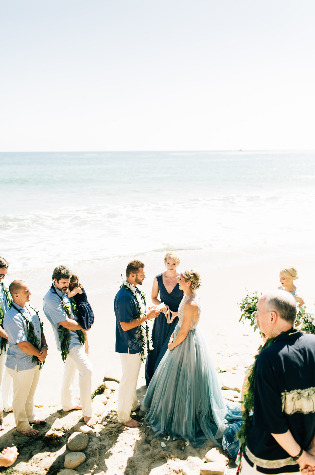 Blue Inspired Malibu Beach Wedding Jenna Bechtholt Photography