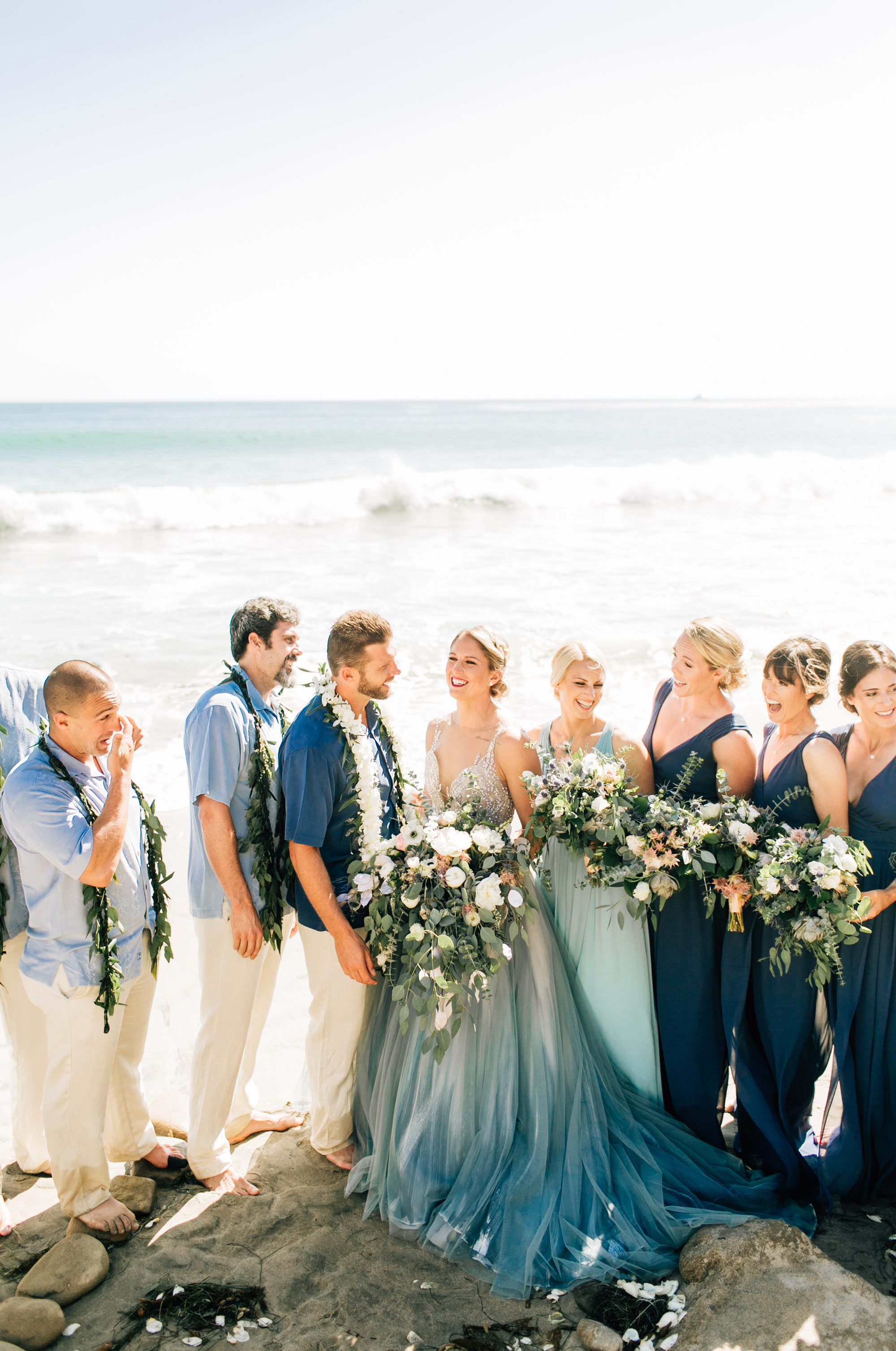 Blue Inspired Malibu Beach Wedding Jenna Bechtholt Photography