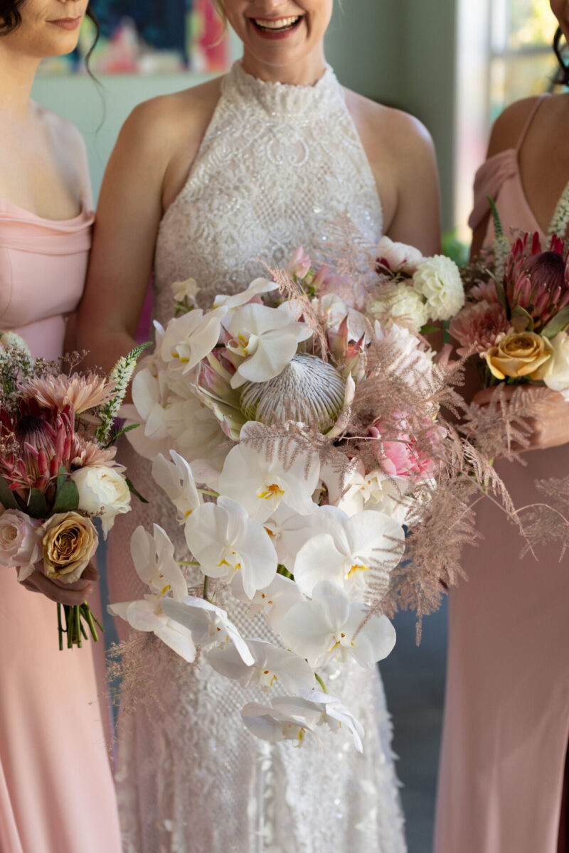 Before photo of bridal bouquet