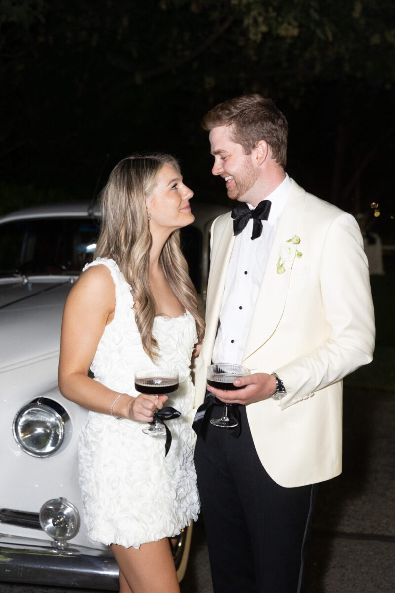 Bride and groom flash photography